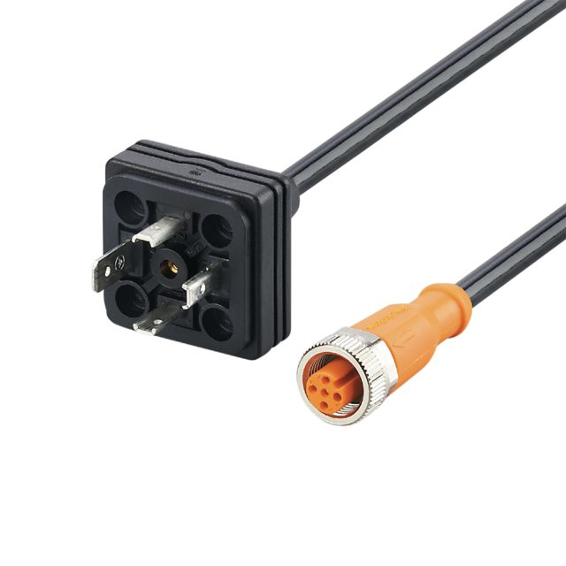 ifm electronic Male 1 way Type A to Female 1 way M12 Sensor Actuator Cable, 0.4 m