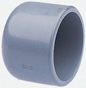 Georg Fischer Plastic Pipe Fitting, Straight Cap, 1 1/2in