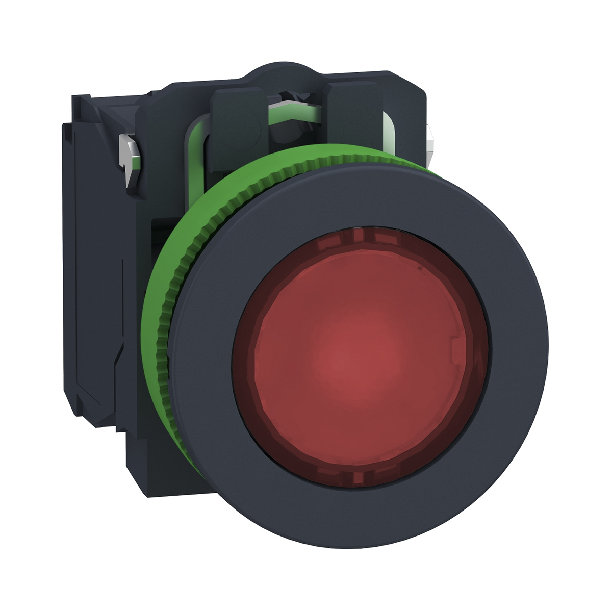 Schneider Electric Harmony Series Illuminated Push Button Complete Unit, Panel Mount, 30mm Cutout, SPDT