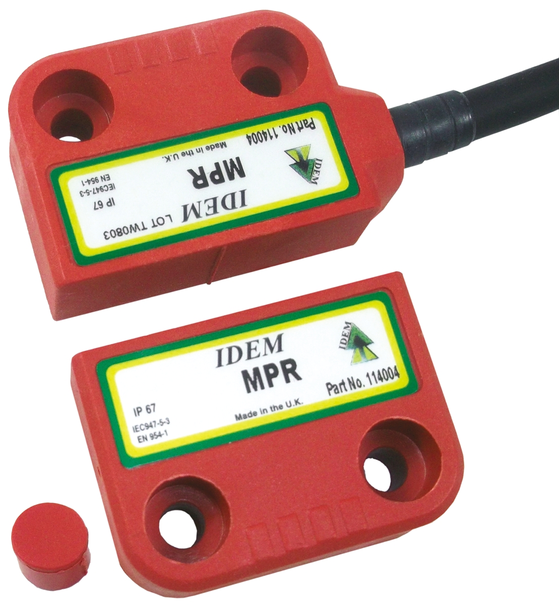 IDEM MPR Series Magnetic Non-Contact Safety Switch, 250V ac, Plastic Housing, NC, M8