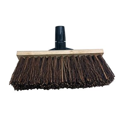 RS PRO Broom, Brown With Bassine, Cane Bristles for Industrial, Yard