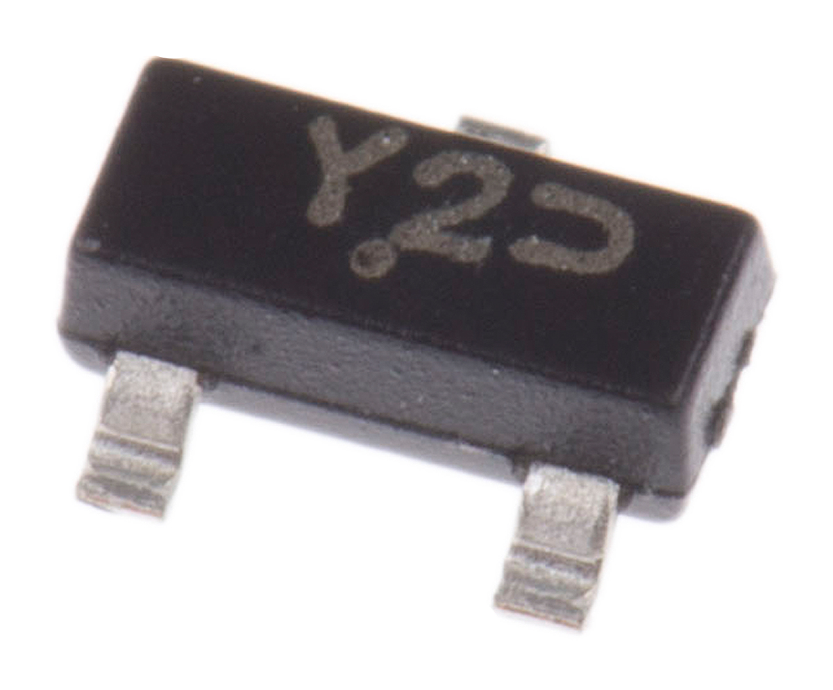 onsemi, 12V Zener Diode 5% 300 mW SMT 3-Pin SOT-23