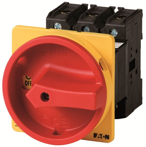 Eaton 3 Pole Rear Panel Isolator Switch - 100A Maximum Current, 55kW Power Rating, IP65 (Front)