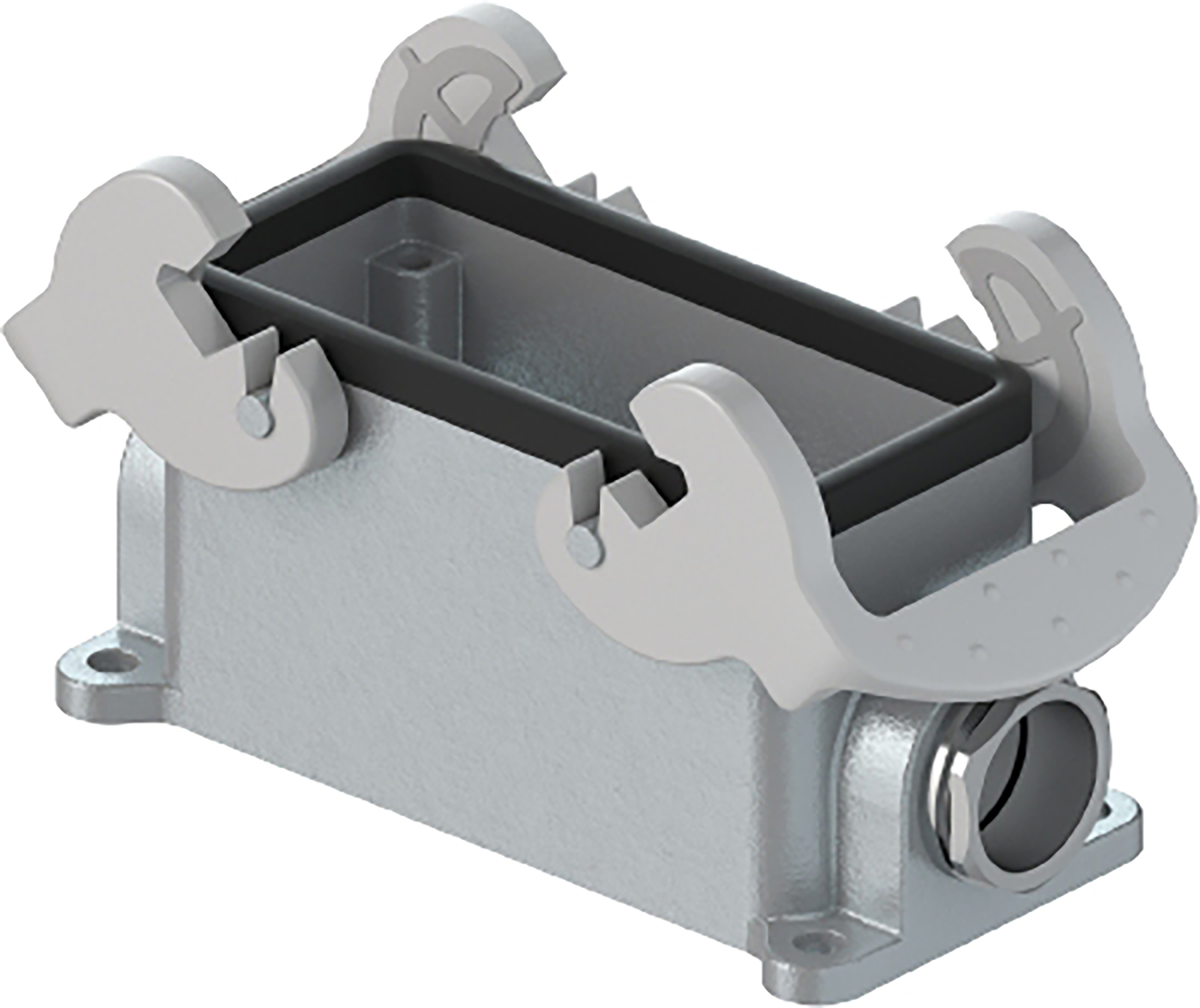 Wieland Bottom BAS GUT GC Heavy Duty Power Connector Housing, 16 Contacts, M25 Thread, Side Entry Revos BASIC Range