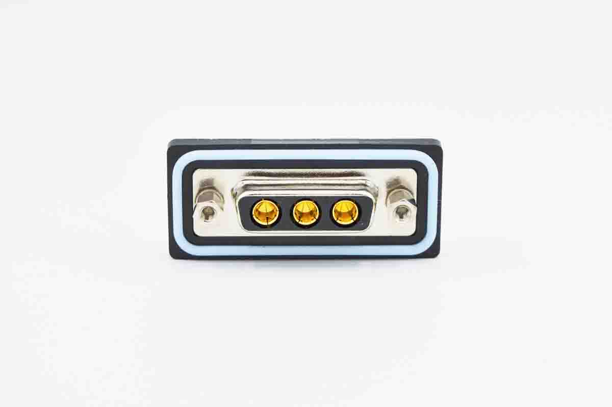 Norcomp CDFS 3 Way Panel Mount Solder D-sub Connector Plug, 2.77mm Pitch, with 4-40 Screw Locks