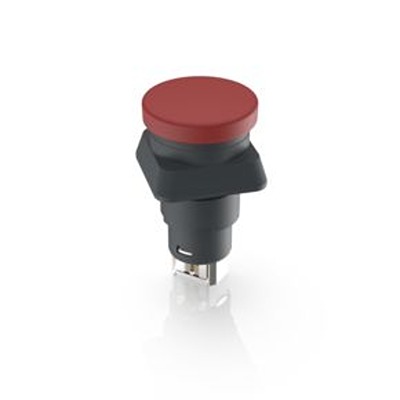RAFI LUMOTAST 25 Series Latching Emergency Stop Push Button, PCB, 16.2mm Cutout, DPST, IP65