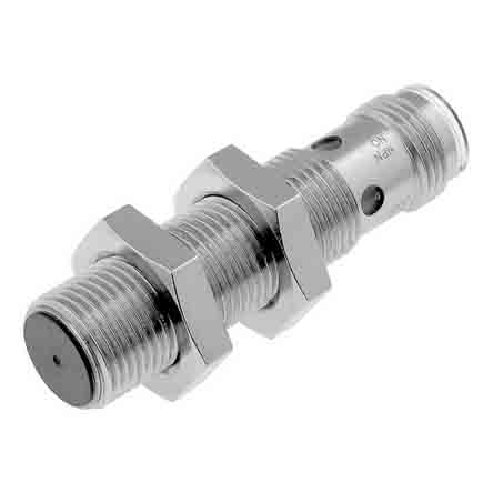Omron Inductive Threaded Barrel Proximity Sensor, M12, 4 mm Detection, PNP NC, 12 → 24 V dc