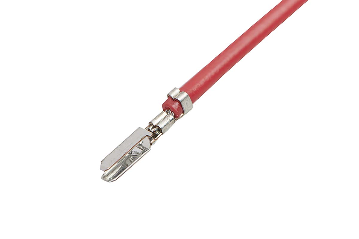 Molex Male CLIK-Mate to Unterminated Crimped Wire, 450mm, 24AWG, Red
