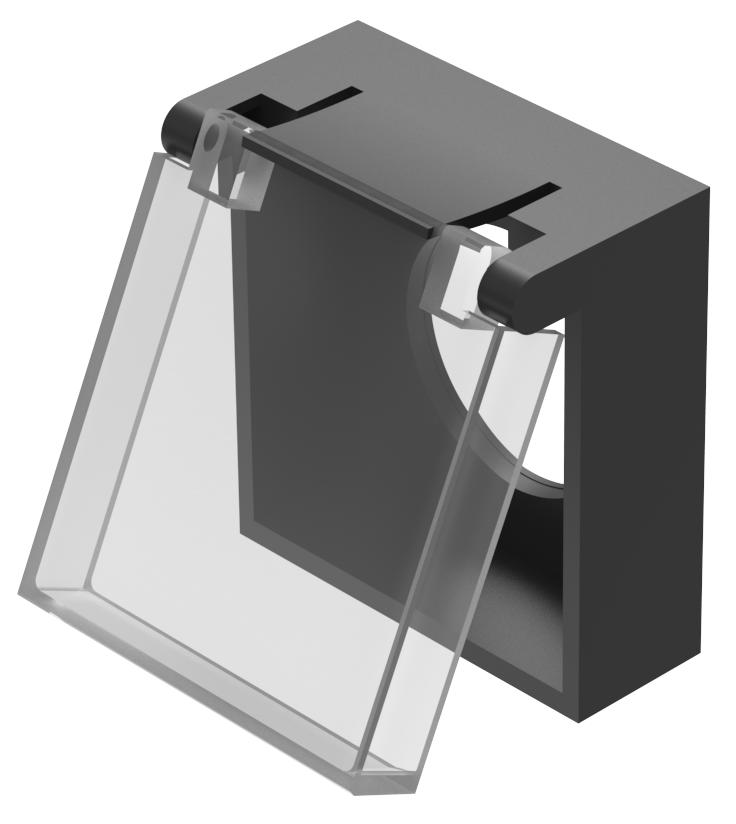 EAO Transparent Push Button Cap, 24X24mm
