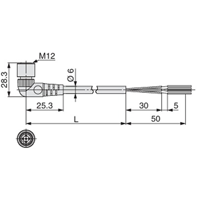 SMC EX500 Series Cable for Use with EX500 Interface Unit, Power Supply, Power to Valve, 24 V dc