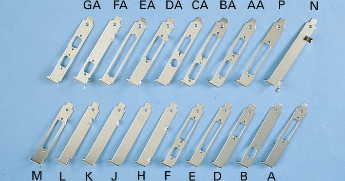 427-10041D, D-sub, 9 Pin/D-sub, 9 Pin PCB Card Bracket Without Fixing Ears, Component Side