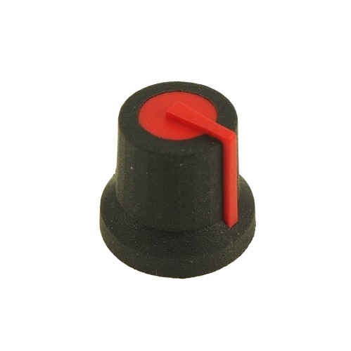 RS PRO 16.2mm Black Potentiometer Knob for 6mm Shaft D Shaped