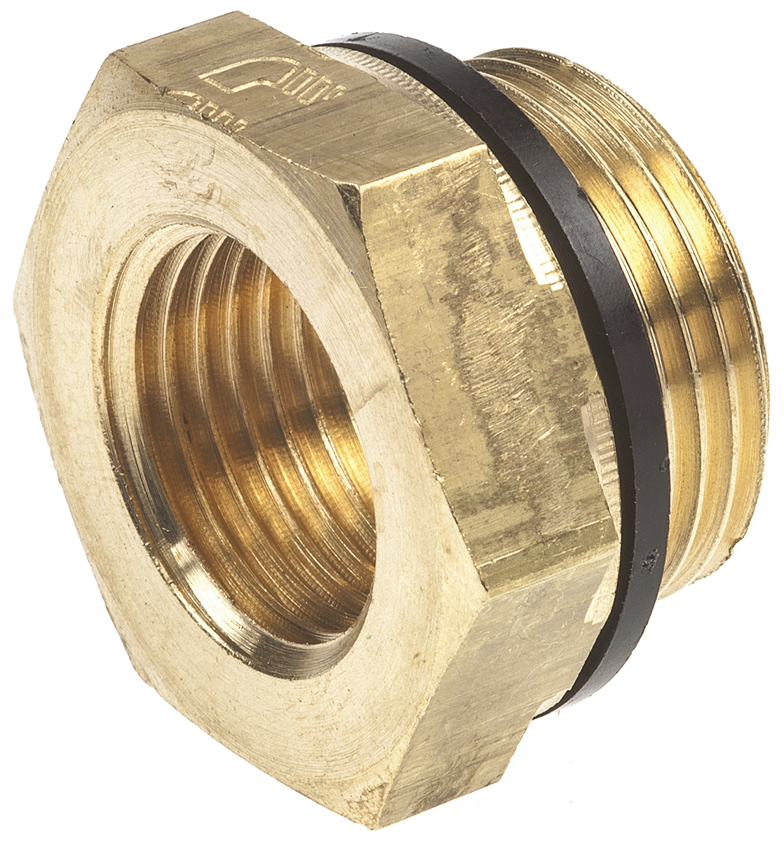 Legris Brass Pipe Fitting, Straight Threaded Reducer, Male G 3/4in to Female G 1/2in