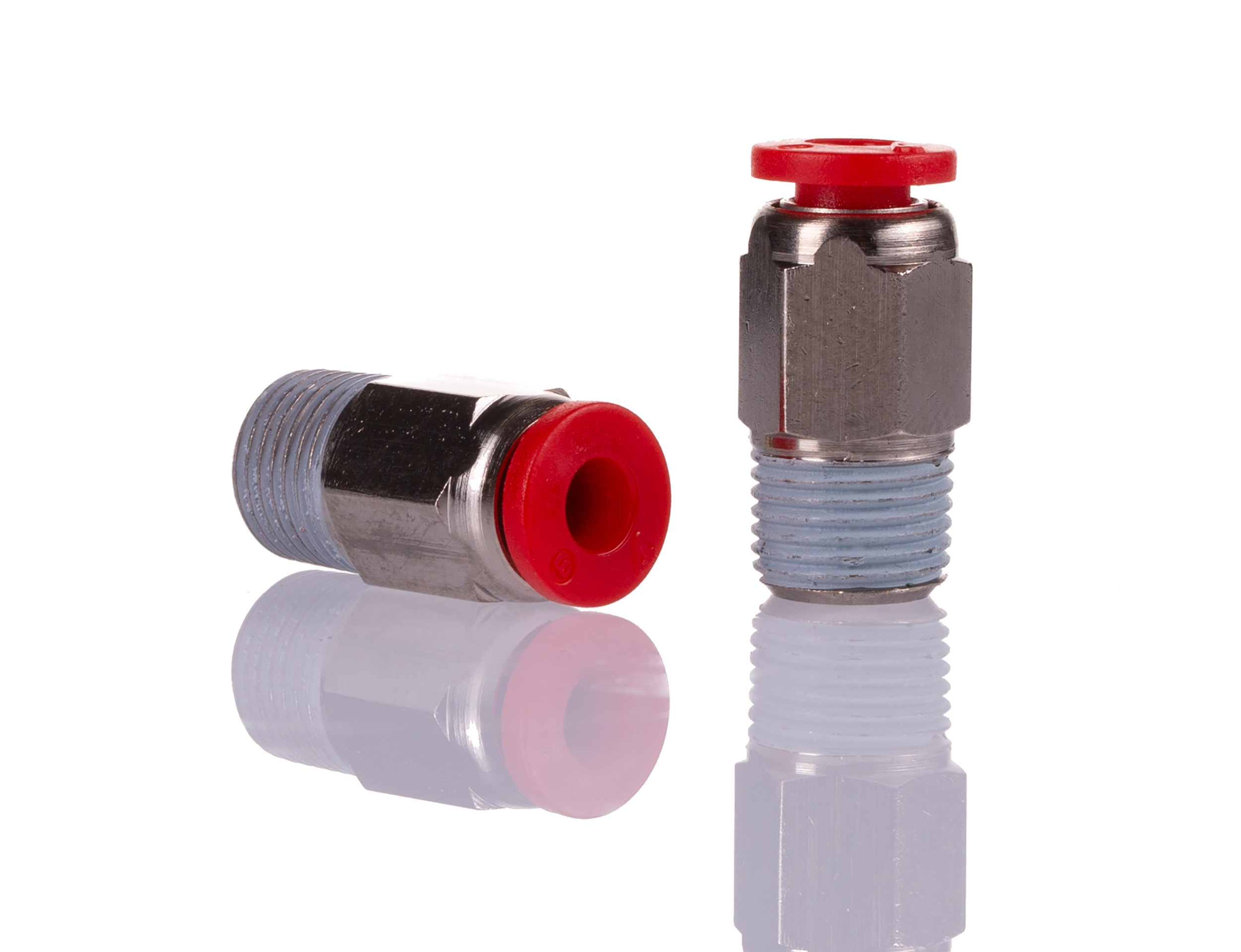 Norgren, Push In 4 mm to R 1/8, Threaded-to-Tube Connection Style