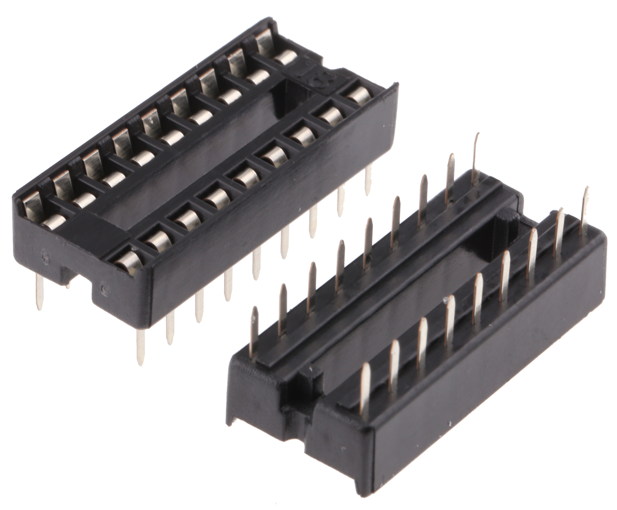 ASSMANN WSW 2.54mm Pitch Vertical 18 Way, Through Hole Stamped Pin Open Frame IC Dip Socket, 1A