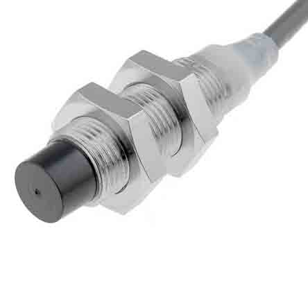 Omron Inductive Threaded Barrel Proximity Sensor, M12, 8 mm Detection, PNP NO, 12 → 24 V dc