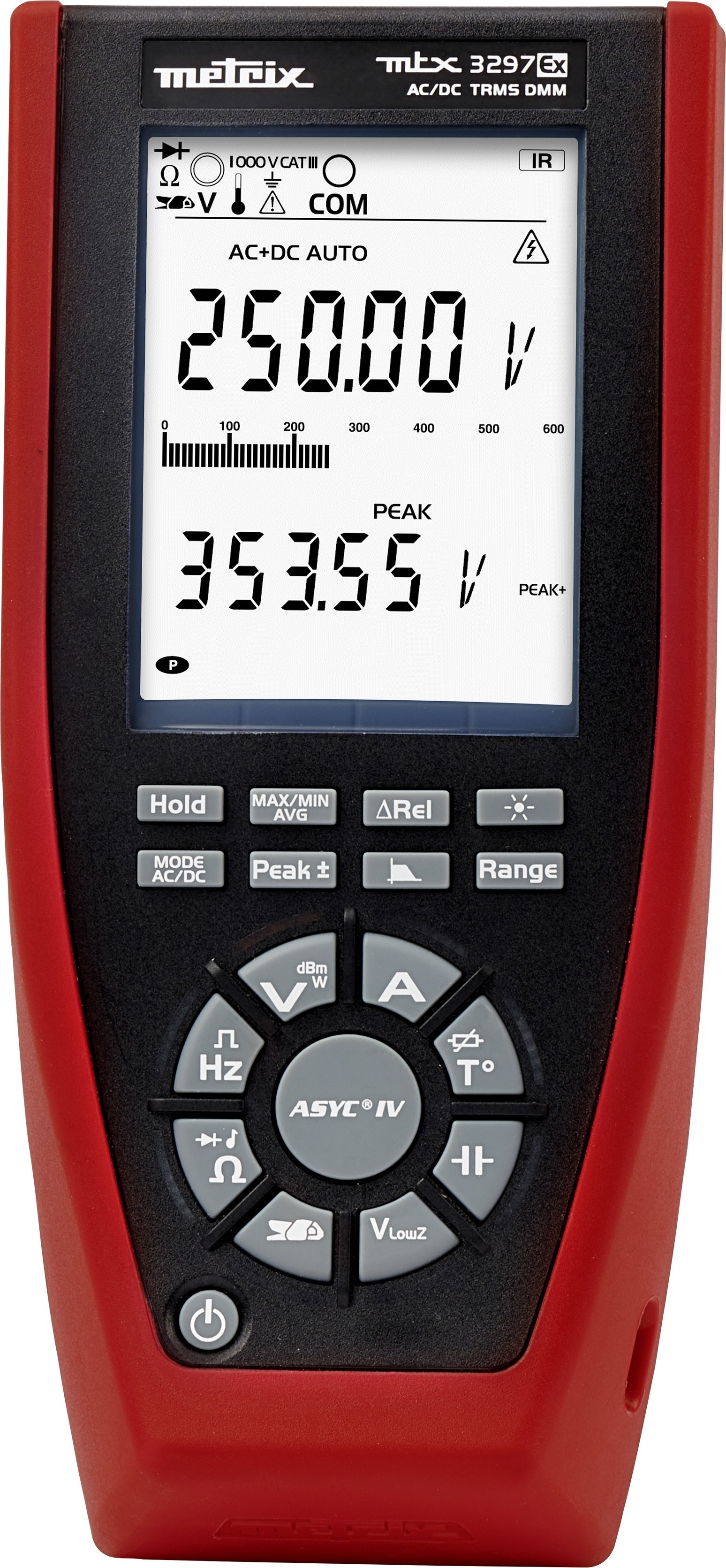 Metrix MTX3297 Digital Multimeter, 20A ac Max, 20A dc Max, 1000V ac Max, ATEX - UKAS Calibrated