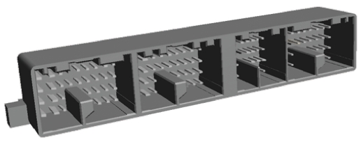 TE Connectivity, MULTILOCK 040/070 II Female Connector Housing, 3.3mm Pitch, 126 Way, 4 Row Right Angle