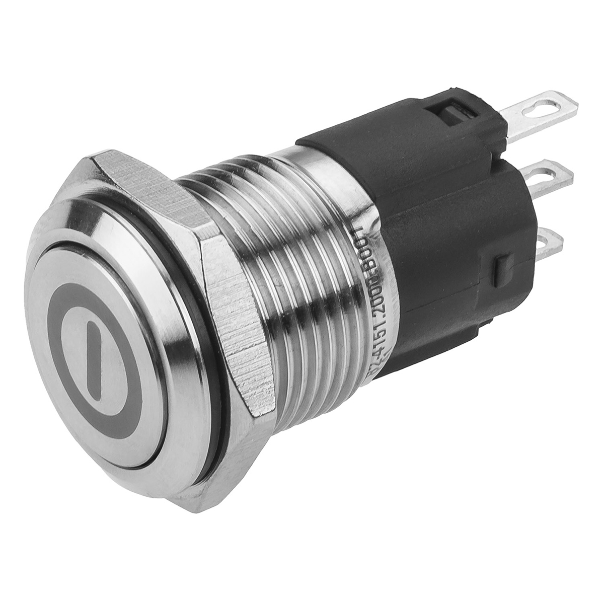 EAO 82 Series Push Button Switch, Latching, Panel Mount, 16mm Cutout, SPDT, 240V, IP65, IP67