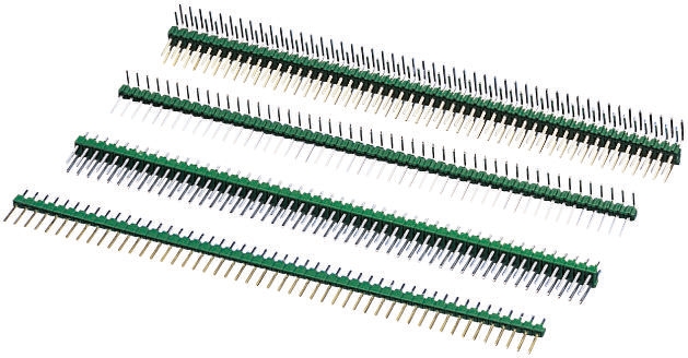 TE Connectivity AMPMODU MOD II Series Right Angle Through Hole Pin Header, 50 Contact(s), 2.54 mm Pitch, 1 Row,