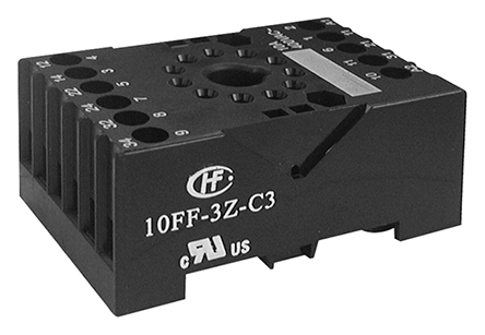 Hongfa Europe GMBH 11 Pin 250V ac DIN Rail Relay Socket, for use with HF10FF & HF10FH Series Relays