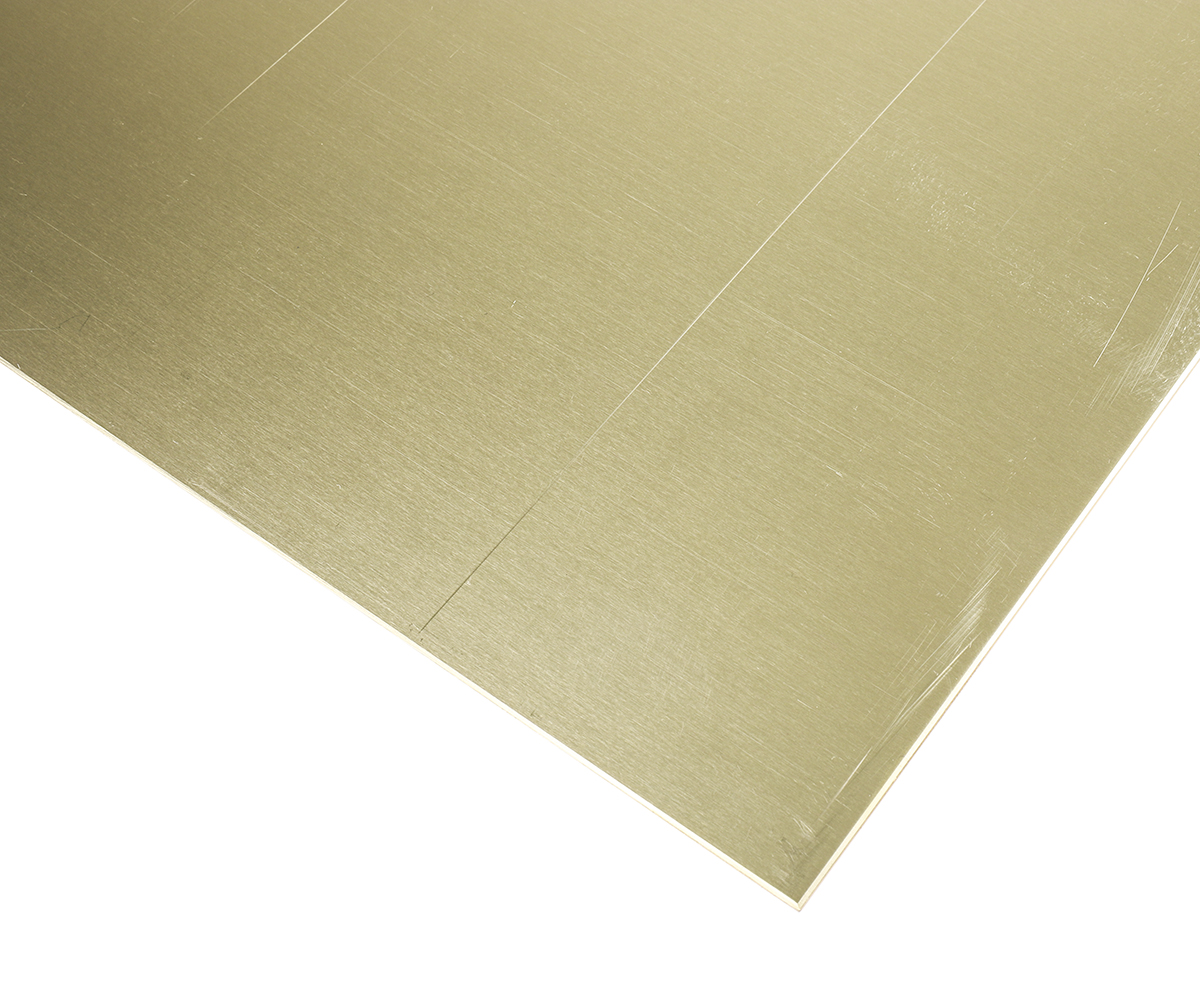 RS PRO Brass Metal Sheet 600mm x 300mm, 1.6mm Thick