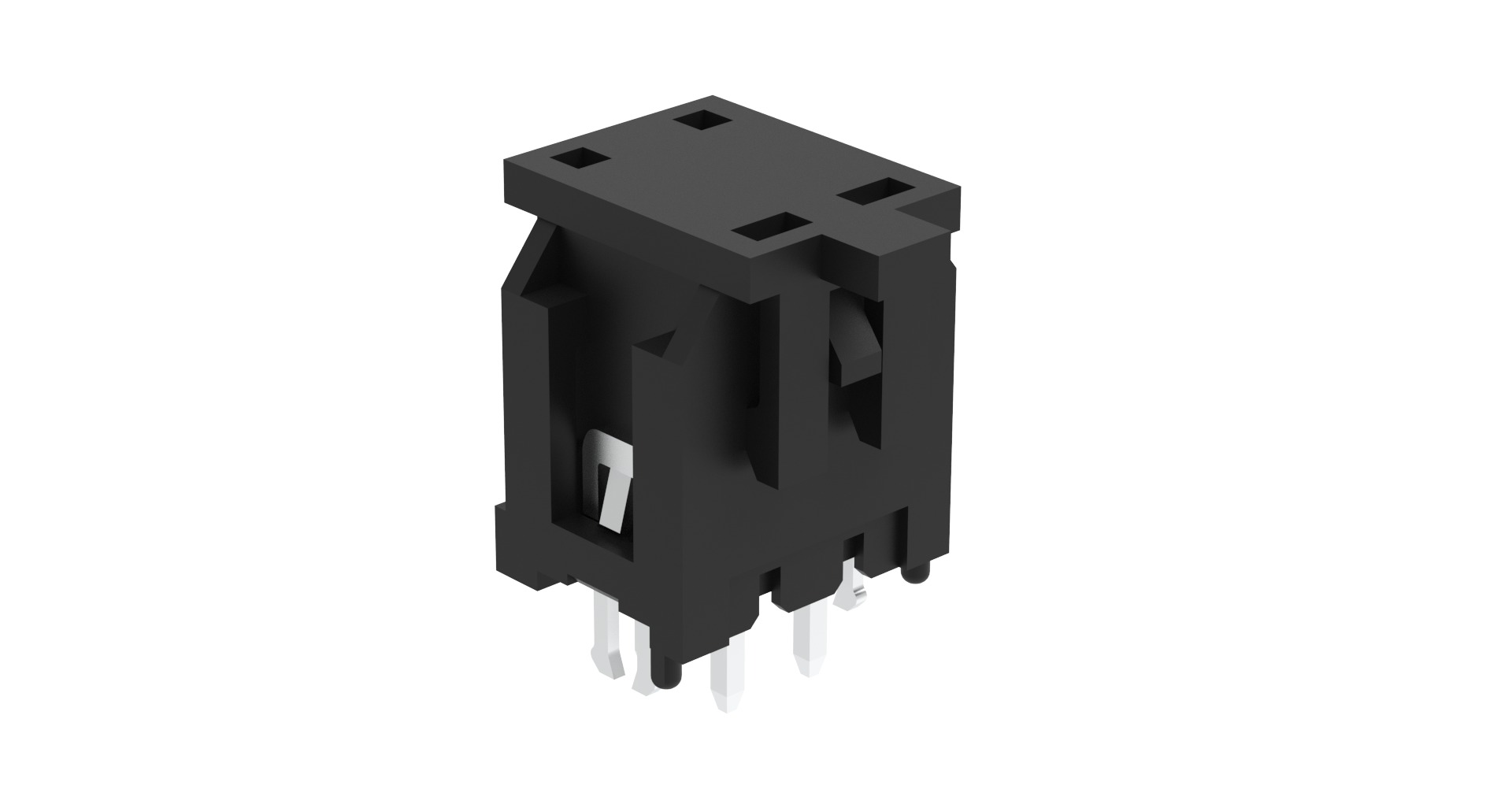Amphenol Communications Solutions G88MP041028 Series Vertical Through Hole Mount PCB Socket, 4-Contact, 2-Row, 3mm
