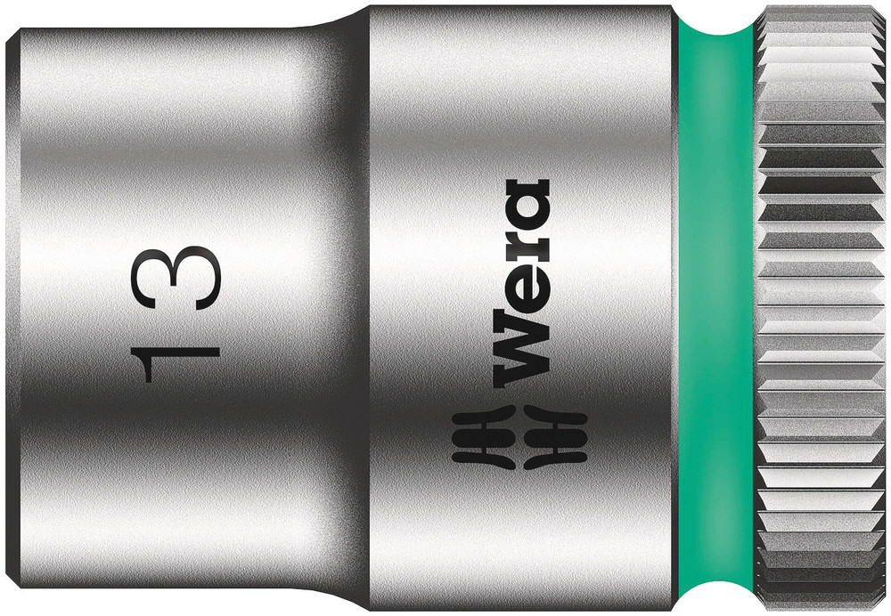 Wera 3/8 in Drive 7/16in Standard Socket, 6 point, 29 mm Overall Length