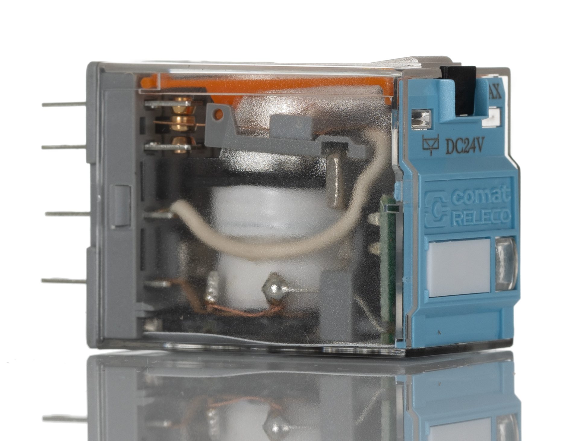 Releco Plug In Latching Power Relay, 24V dc Coil, 5A Switching Current, DPDT