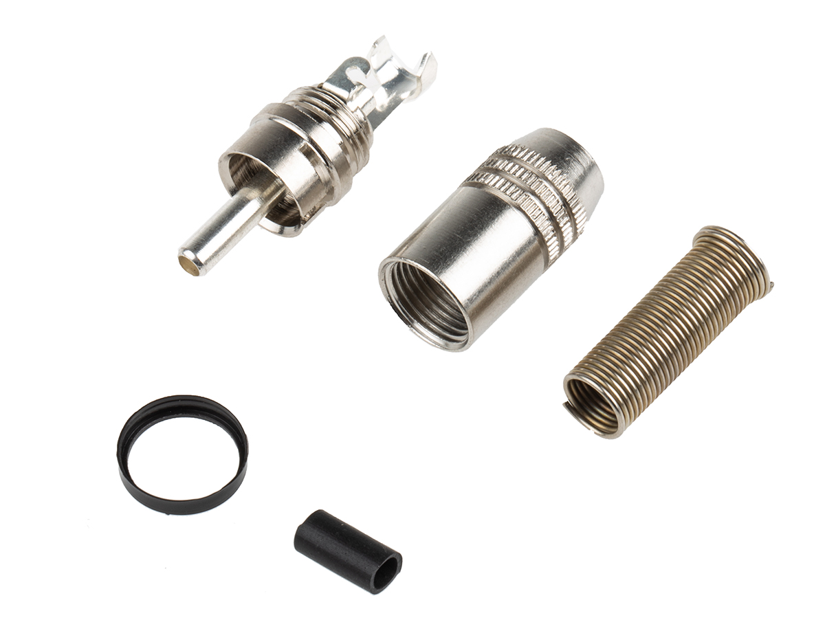 RS Pro Cable Mount RCA Plug with Nickel, Silver Plated Contacts, 5A