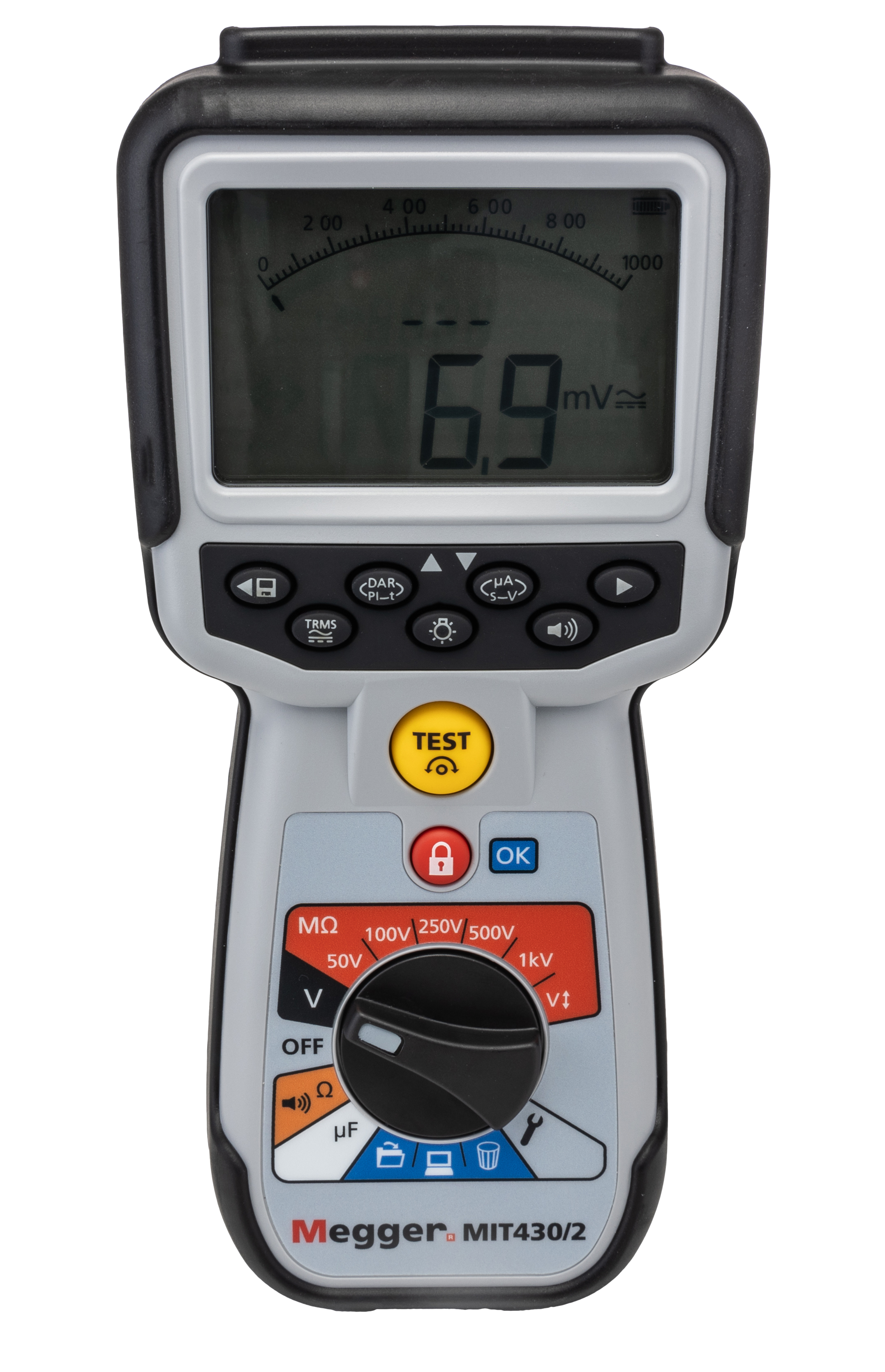 Megger MIT430 2 Insulation Tester, 10V Min, 1000V Max, 200GΩ Max, CAT IV