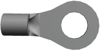 TE Connectivity, Budget Uninsulated Ring Terminal, M3.5 (#6) Stud Size, 0.1mm² to 0.4mm² Wire Size