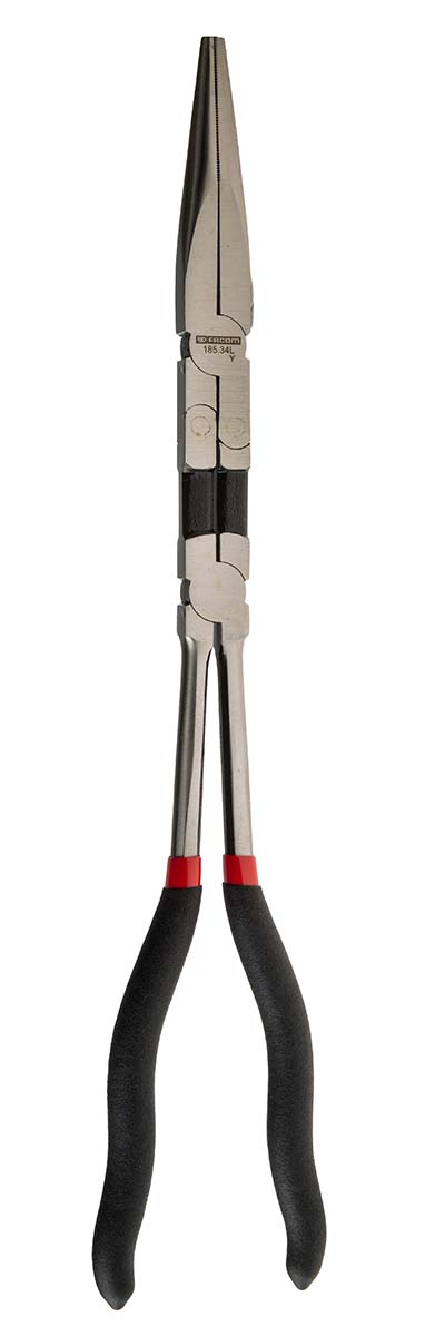 Facom Long Nose Pliers, 340 mm Overall, Straight Tip, 81mm Jaw
