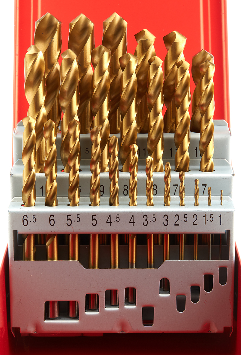 RS PRO 25-Piece Twist Drill Bit Set for Metal, 13mm Max, 1mm Min, HSS-G Bits