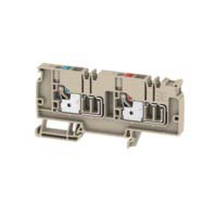 Weidmuller 1988260000 A Series Beige, 6mm², Single-Level, Push In Termination