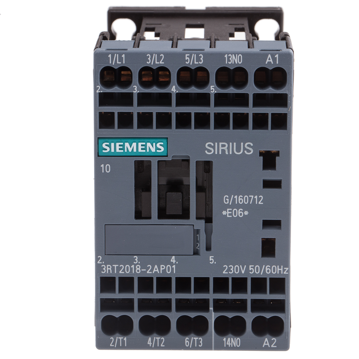 Siemens SIRIUS 3RT Size S00, 3RT2 Contactor, 230 V ac Coil, 3-Pole, 16 A, 7.5 kW, 3NO, 400 V ac