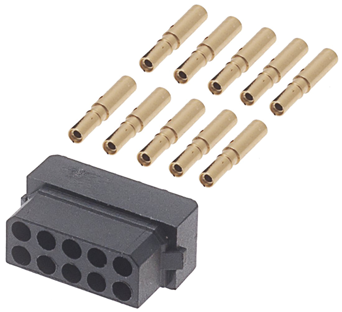 HARWIN Datamate Connector Kit Containing 10 way DIL Female Shell, Crimps