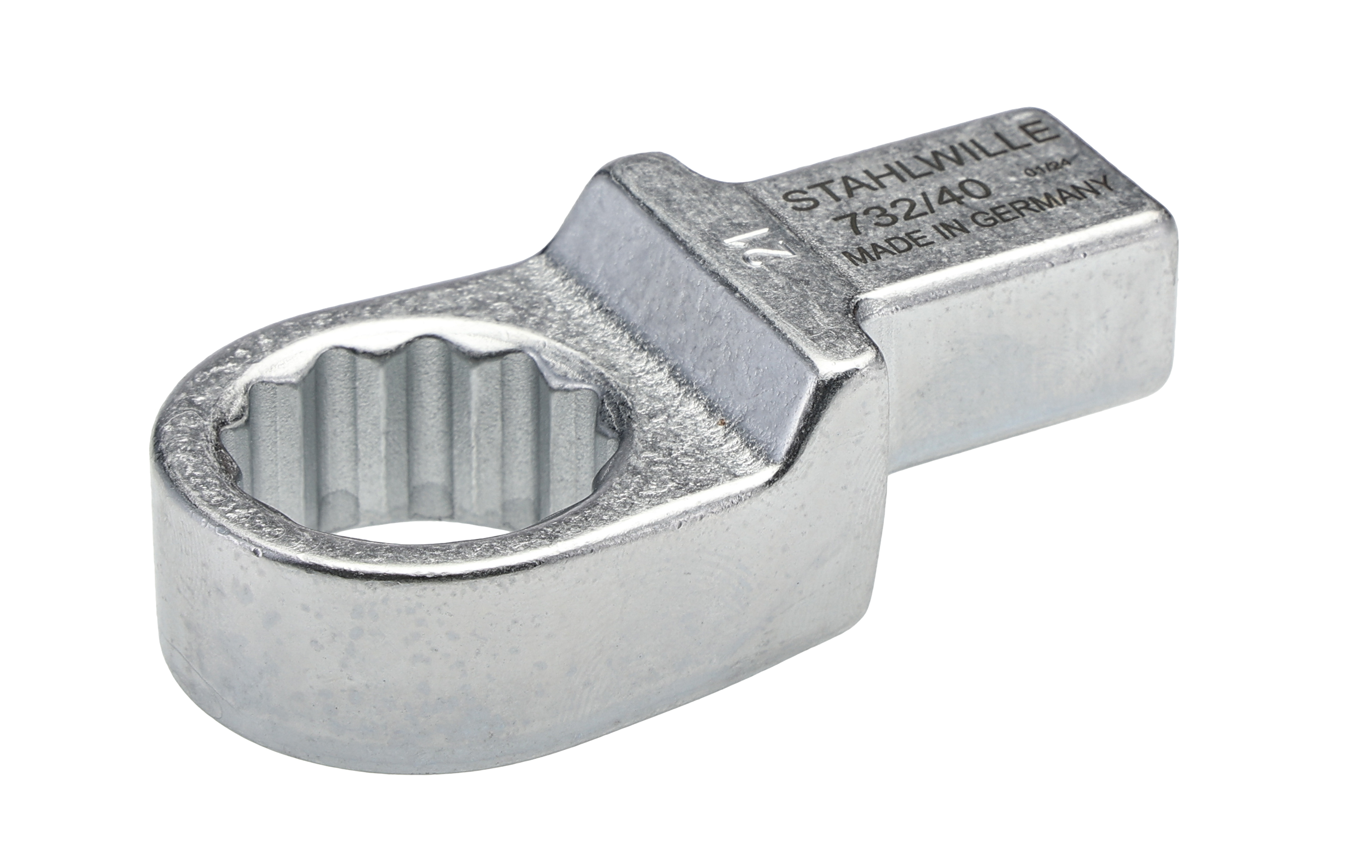 STAHLWILLE 732/40 Series Crow Ring Insertion Ring Spanner, 33 mm, 14 x 18mm Insert, Chrome Plated Finish