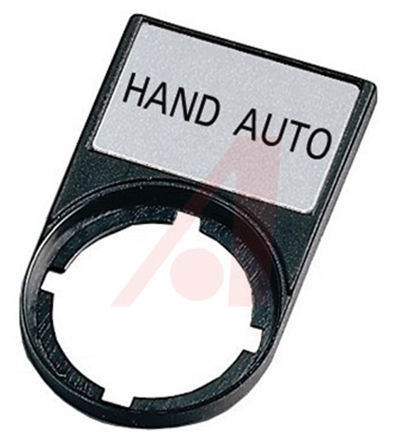Eaton Legend Plate for Use with 22.5 mm Modular Pushbuttons, Hand - Auto