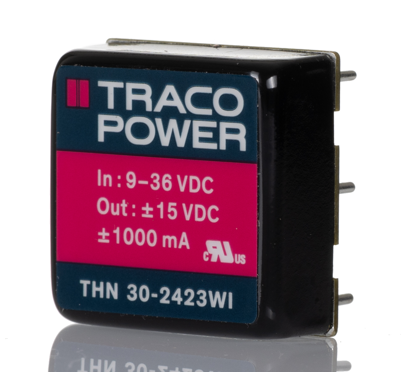 TRACOPOWER THN 30WI DC-DC Converter, ±15V dc/ ±1A Output, 9 → 36 V dc Input, 30W, Through Hole, +85°C Max Temp