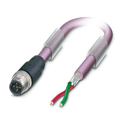 Phoenix Contact SAC Bus Cable, 2 Cores, 0.25 mm² 24 AWG, Screened, 5 m Polyurethane Sheath
