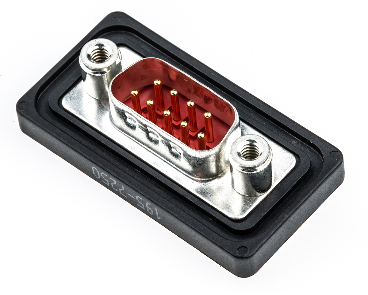 FCT from Molex FWD 9 Way Panel Mount D-sub Connector Plug