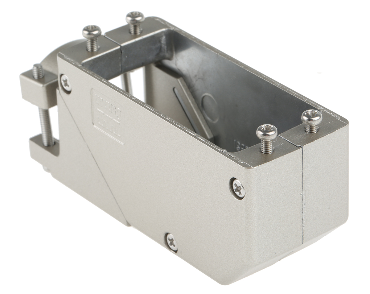 ITT Cannon DL, DLM Series Aluminium D Sub Backshell, 60 Way, Strain Relief
