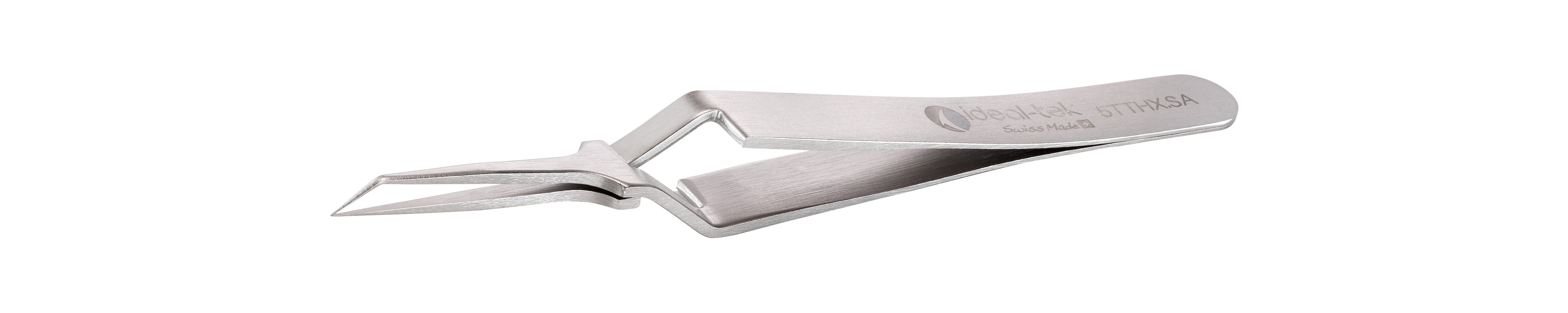 ideal-tek 105 mm, Stainless Steel, Bent, Tweezers