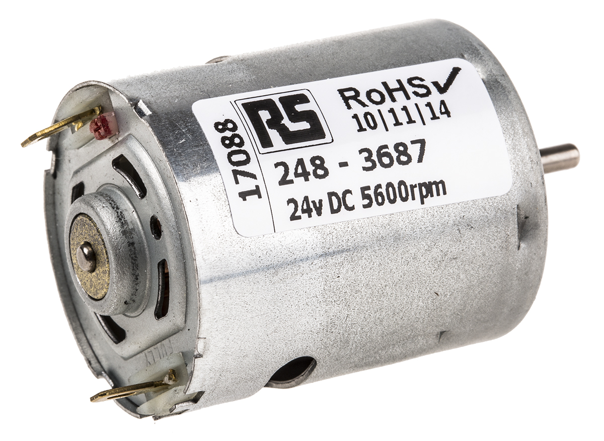 Mellor Electric Brushed DC Motor, 24 V dc, 2.3 Ncm, 5600 rpm