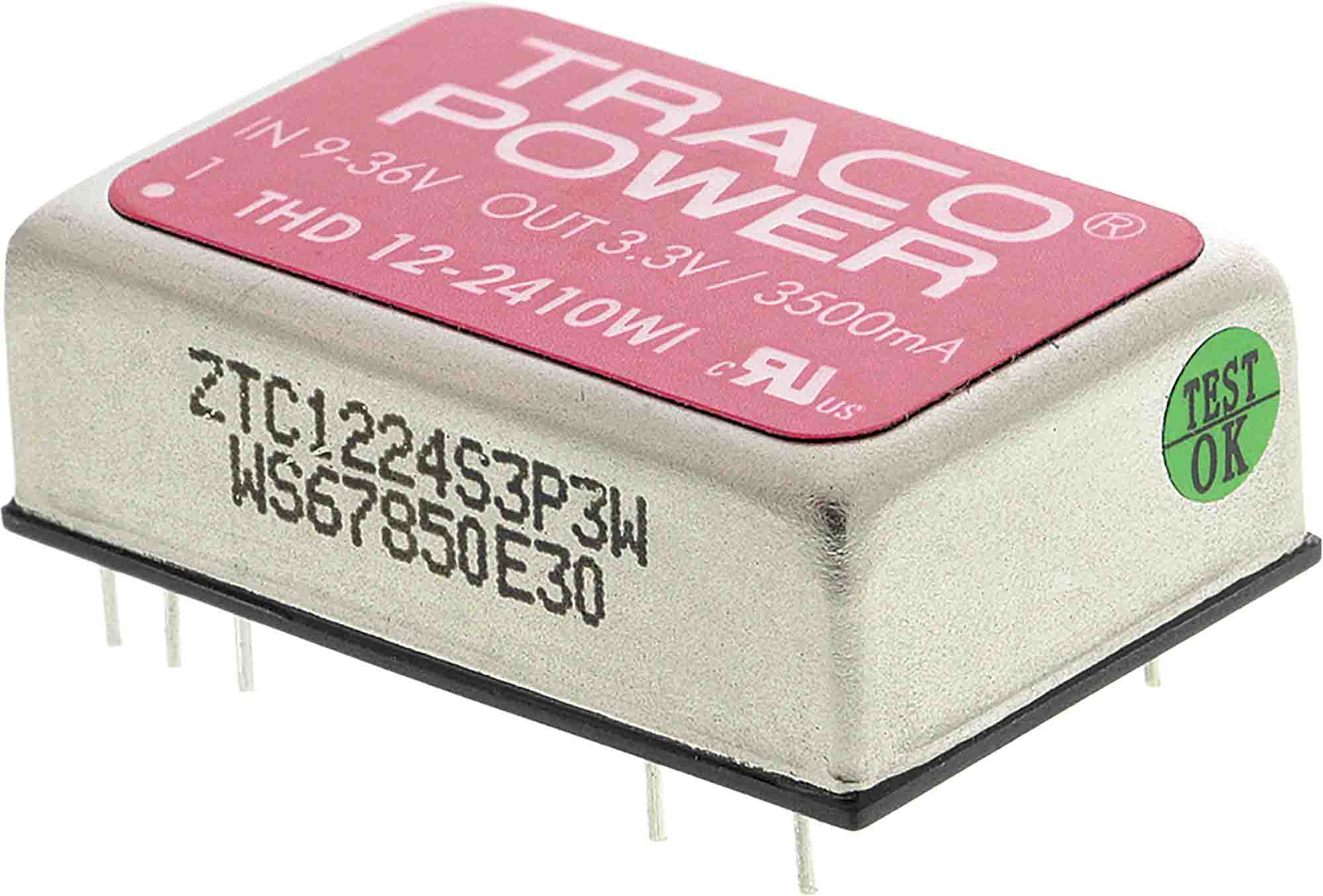 TRACOPOWER THD 12WI DC-DC Converter, 3.3V dc/ 3.5A Output, 9 → 36 V dc Input, 12W, Through Hole, +85°C Max Temp