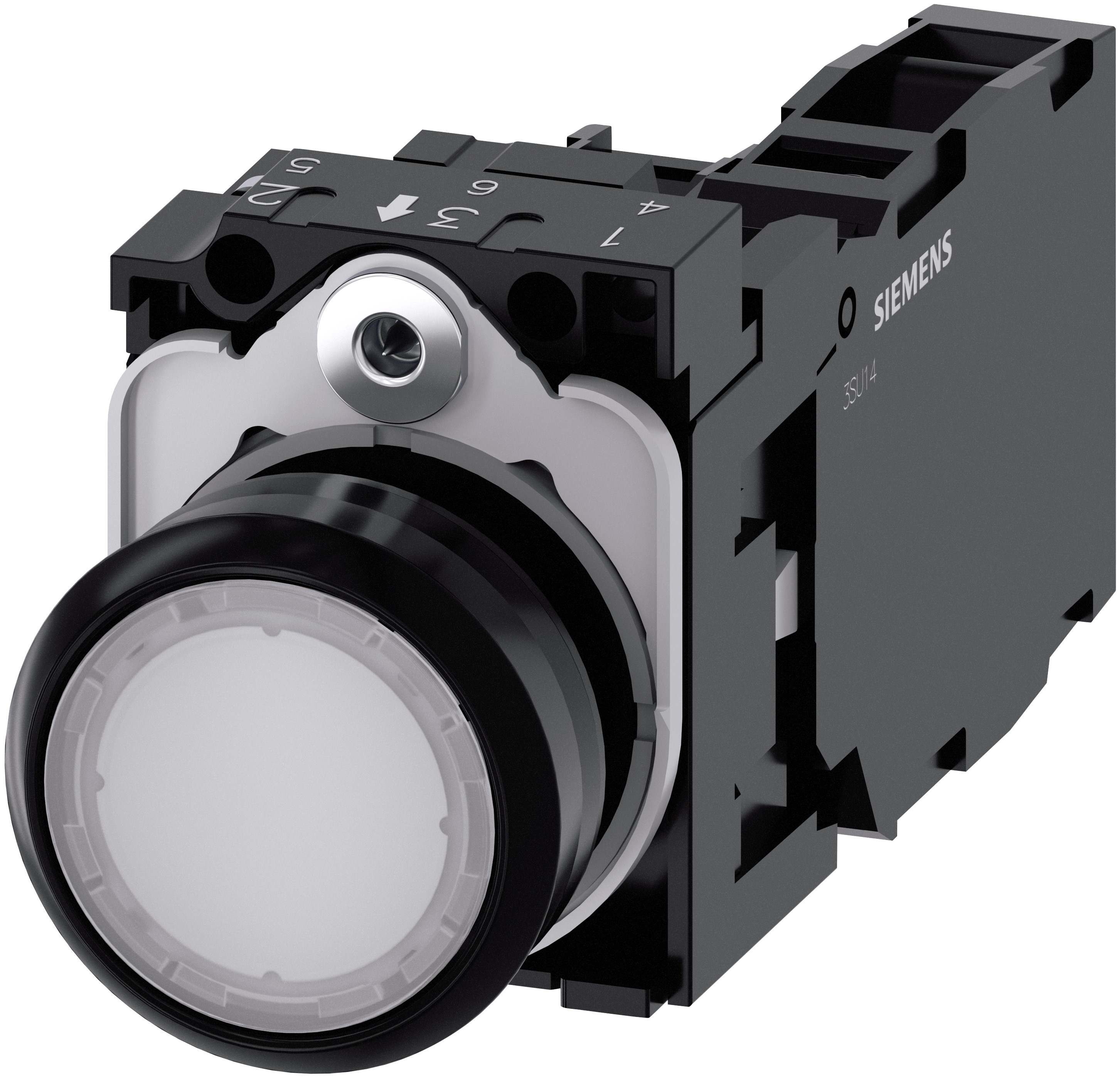 Siemens SIRIUS ACT 3SU11 Series Illuminated Push Button, Panel Mount, 22mm Cutout, SPDT