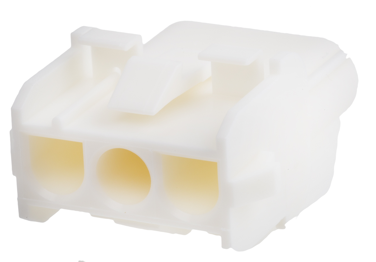 TE Connectivity, Universal MATE-N-LOK Female Connector Housing, 6.35mm Pitch, 3 Way, 1 Row