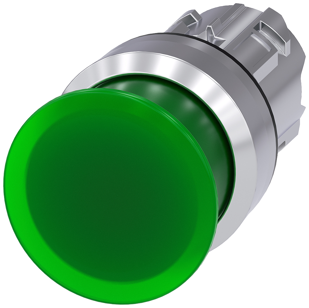 Siemens SIRIUS ACT 3SU10 Series Green Momentary Push Button Head, 22mm Cutout, IP66, IP67, IP69K