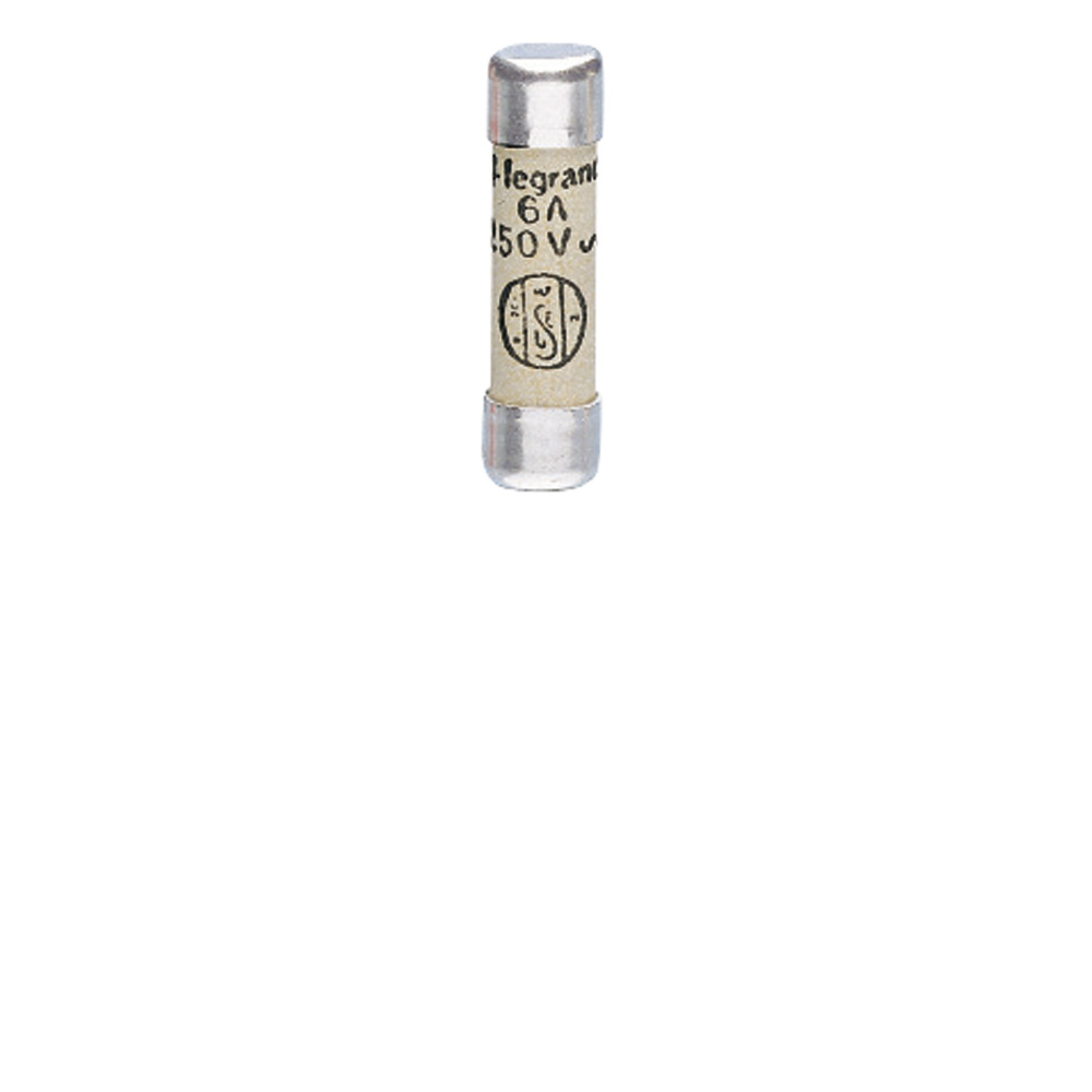 Legrand 6A Ceramic Cartridge Fuse, 6.3 x 23mm